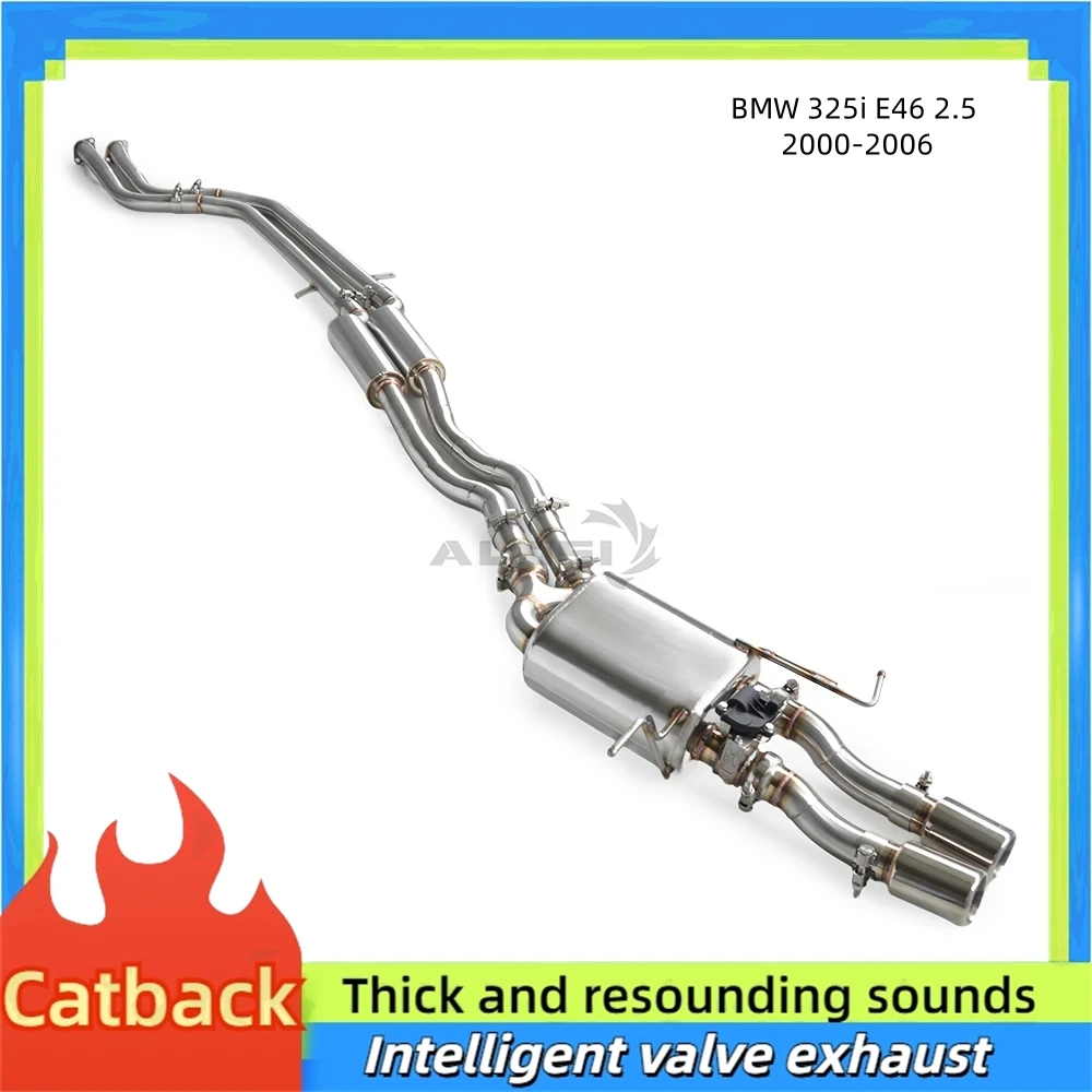 

High performance exhaust system muffler for BMW 325i E46 2.5 2000-2006 stainless valve catback exhaust pipe perfect installation