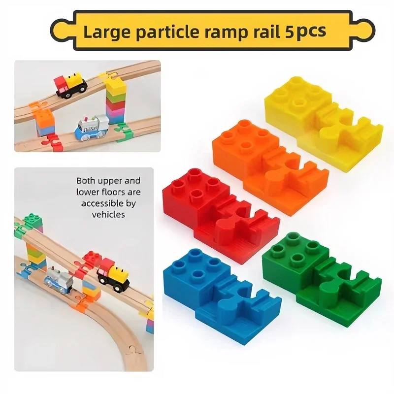 5Pcs Wooden Train T…