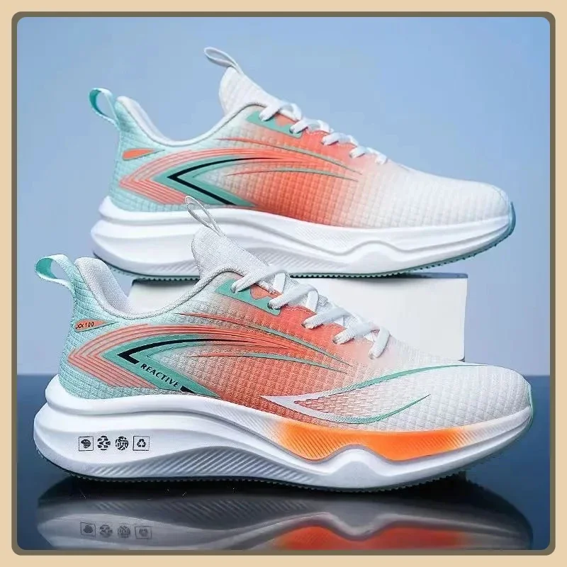 

New Running Shoes Summer Tenis Masculino New Fitness Test Middle School Students Bounce Cushioning Sneakers Men's Shoes