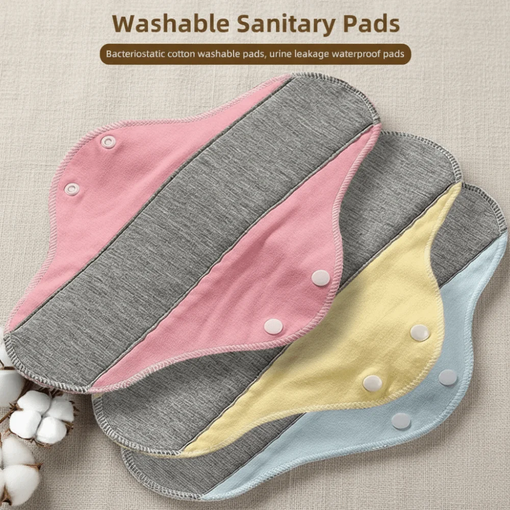 Reusable Adult Diaper Non-slip Soft Washable Panties Panty Liners Feminine Hygiene Pad Period Cotton Menstrual Cloth Sanitary