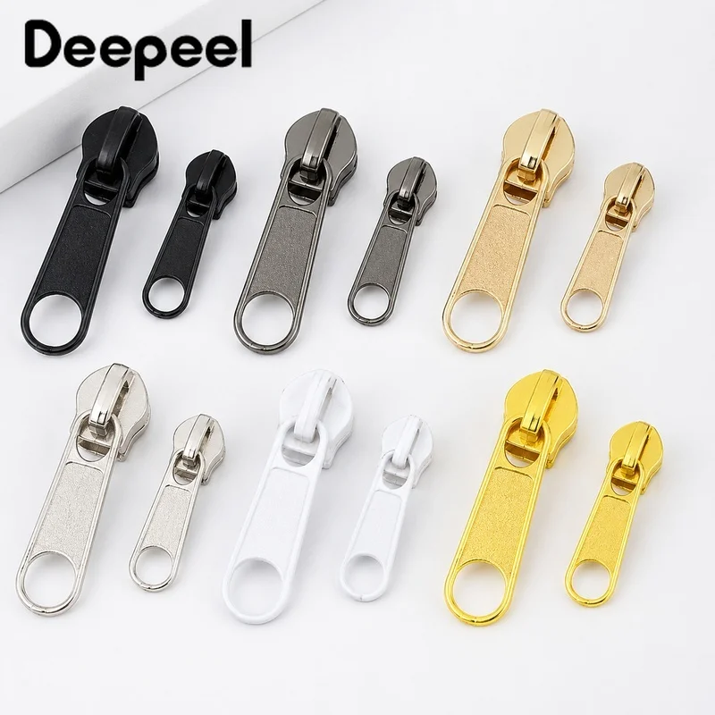 10-50 Peças 3 # 5 # Puxador de Zíper em Liga de Zinco para Zíperes de Nylon, Bolsas, Calçados, Bolsos e Roupas - Peça de Reposição para Costura e Reparo DIY