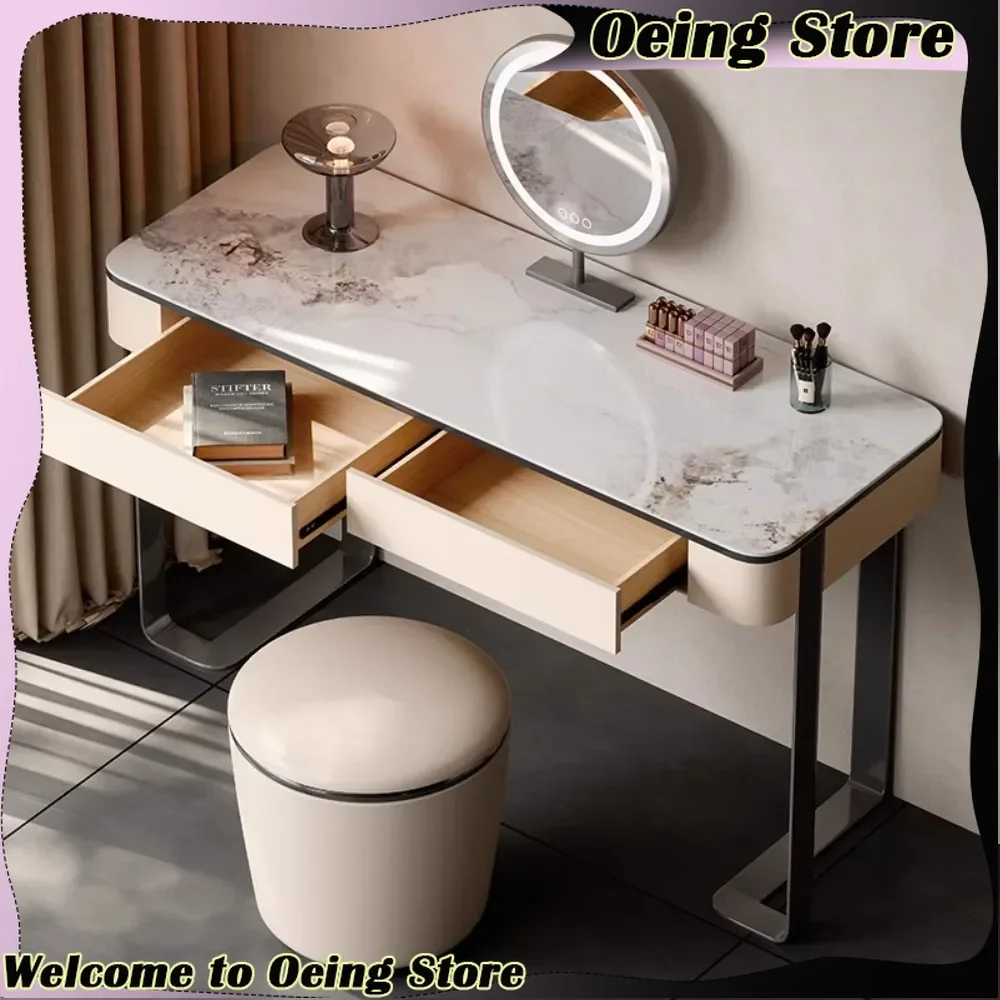 

Jewelry Organizer Dressing Table Led Light Luxury Beauty Makeup Dressing Table Drawer White Tocador Maquillaje Furnitures