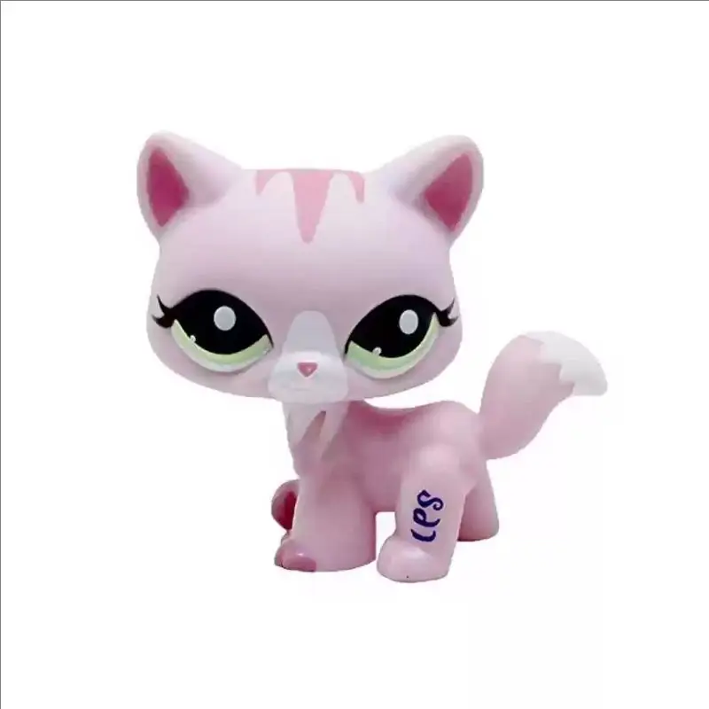 Stock  Rare Littlest Pet Shop Toy Stands Short Hair Cat Original Kitten Husky Puppy Dog Fox Cute Animal Old Bobble Head Toy Lps