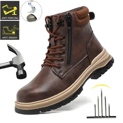 New Non Slip Work Shoes Men Work Boots Indestructible Safety Shoes Steel Toe Shoes Puncture-Proof Sneakers Male Footwear Shoes
