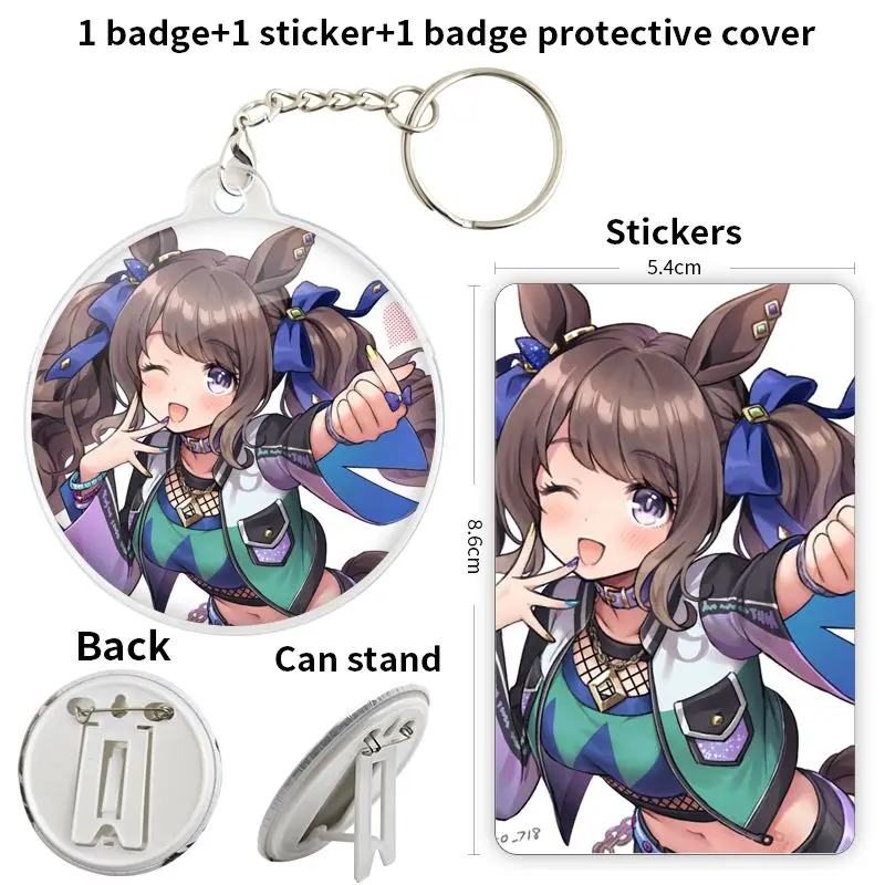 Tosen Jordan juego Anime personaje insignia broche ancla periféricos Pin 58mm ropa linda amante Metalinsignias personalizables