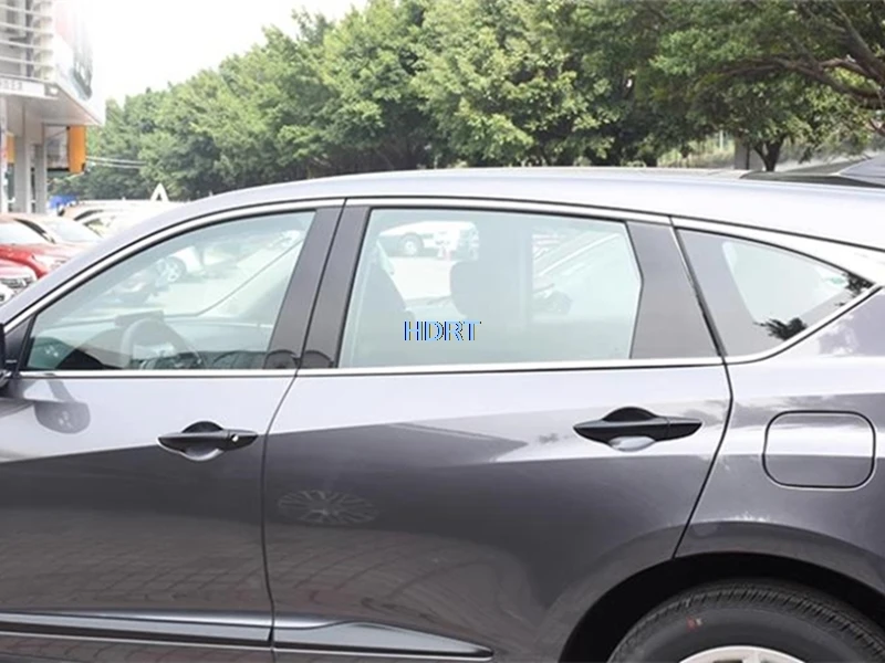 Car Style Window Side Strip Cover Glass Molding Trim Sticker Exterior Protector Decoration Accessories For GAC Acura RDX 2019 +