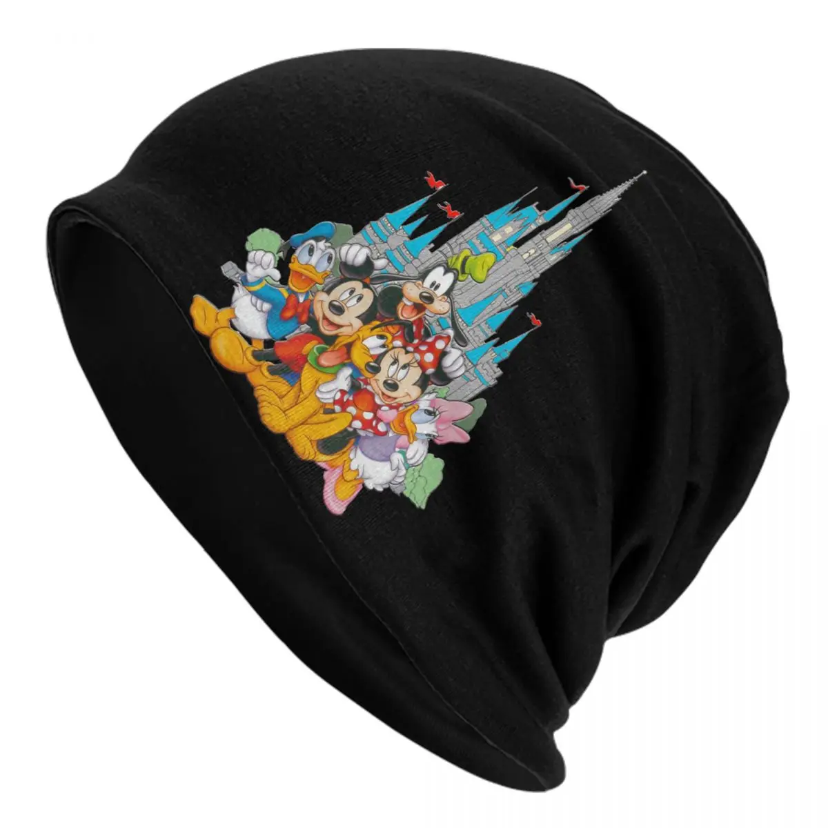 

Custom Mickey Mouse Donald Duck Minnie Anime Skullies Beanies Caps Unisex Warm Knitting Hat Women Men Hip Hop Bonnet Hats Cap