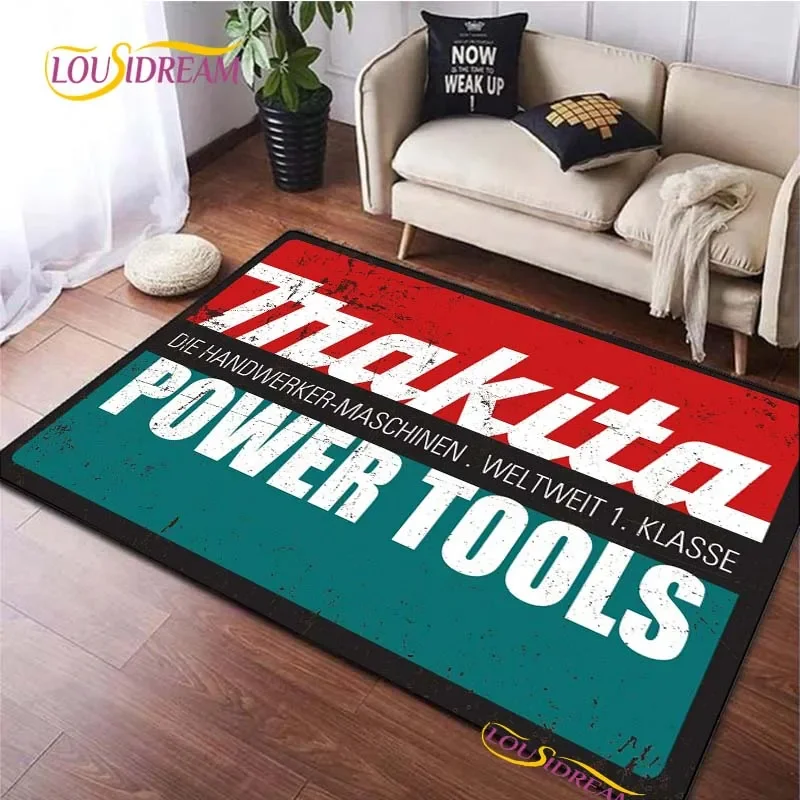 Mat M-Makita Power Tool Carpet for Living Room Bedroom decor Yoga Area Rug Kitchen Door Un-slip Floor Mat Alfombra Birthday gift