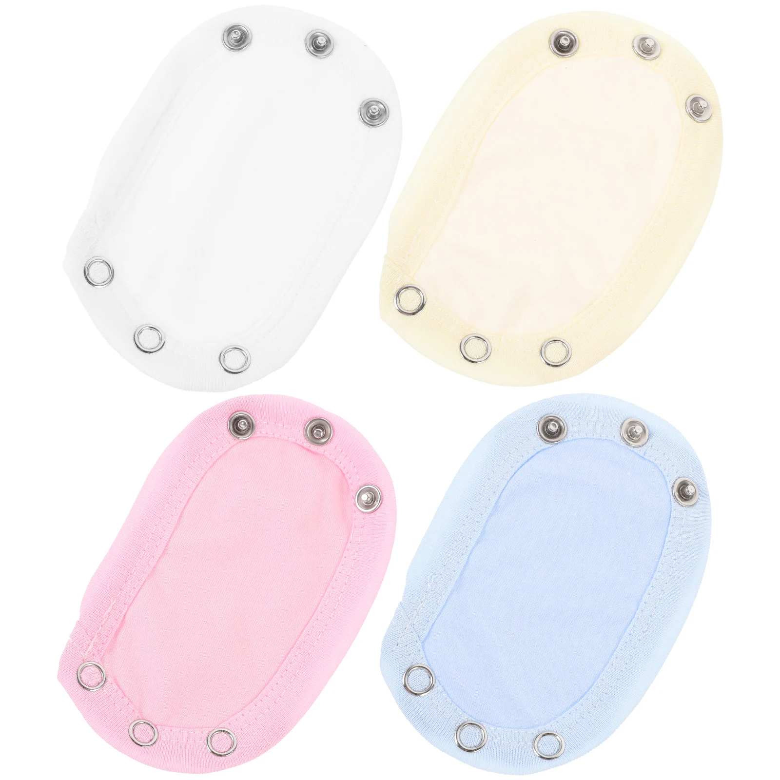 

4pcs Bodysuit Extender Snaps Toddler Jumpsuits Extender Double Layer Soft Cotton Jumpsuit Toddler Girl Boy Cloth Pad Pack