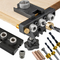 Precision Jig Dowel Cam Jig 3 In 1 Dowelling Jig Master Kit Wood Hole Drilling Guide Woodworking Position for DIY Wood Working