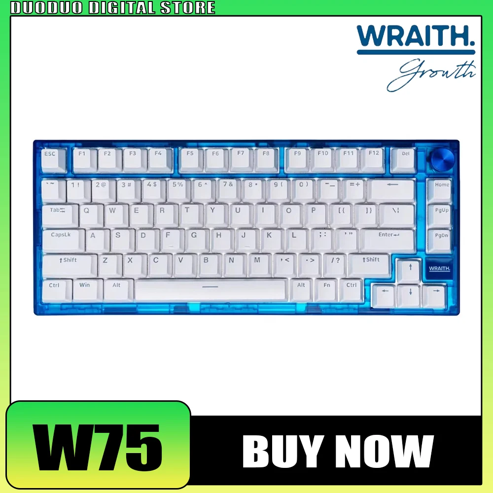 

Wraith W75 8k Magnetic Switch Keyboard Multifunctional Knob E-Sports Gaming Mechanical Keyboard Cherry Pc Gamer Accessories Gift