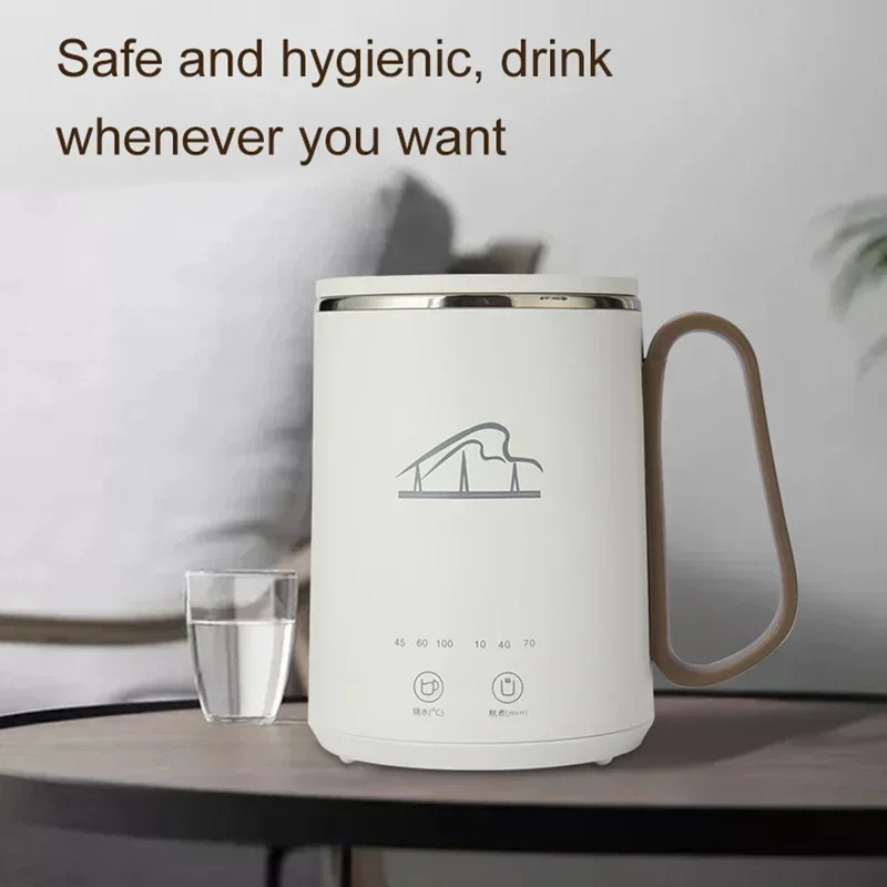 Portable Mini Electric Kettle Hot Water Thermal Heating Boiler Pot Travel Cup Milk Heater Teapot Soup Stew Porridge Slow Cooker