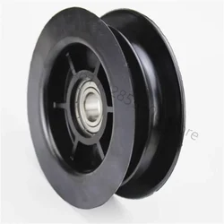 Forklift tubing pulley gantry oil pipe pulley double groove with bearing 6204 aperture 20mm, outer diameter 143