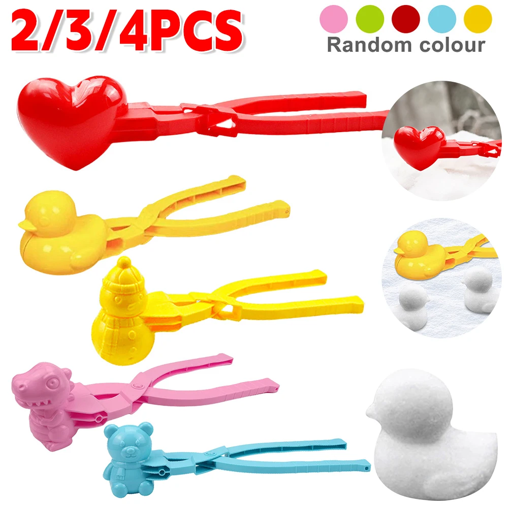 2/3/4PCS Duck Rice Mold DIY Sushi Molds Snowball/Rice Ball Maker Clip with Handle Cute Animal Rice Shaper Winter Snow Toys