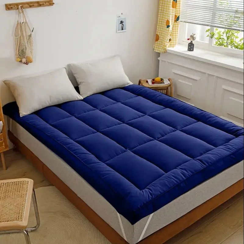 

Navy Queen Mattress Topper Soft Comfort Foam Padding for Bed