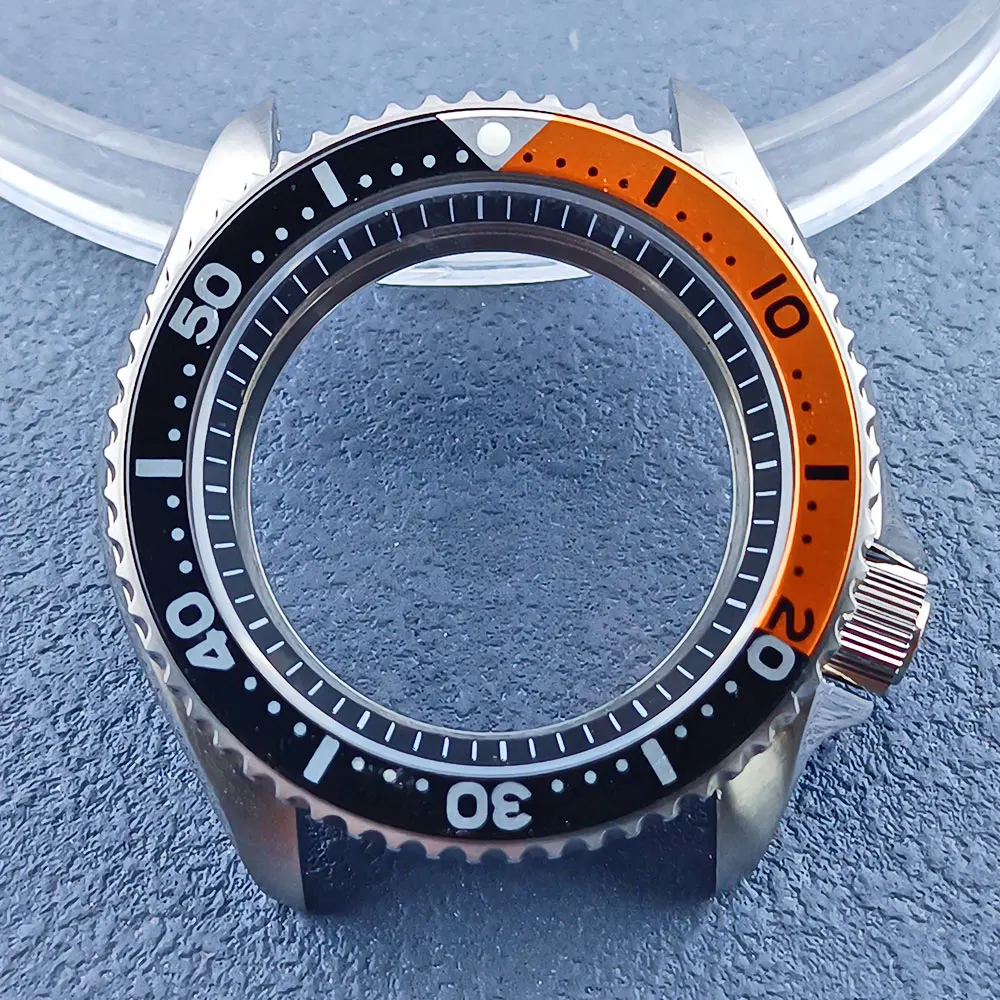 Aluminum sapphire flat glass transparent back cover suitable for NH35 NH36 automatic movement 10BAR waterproof