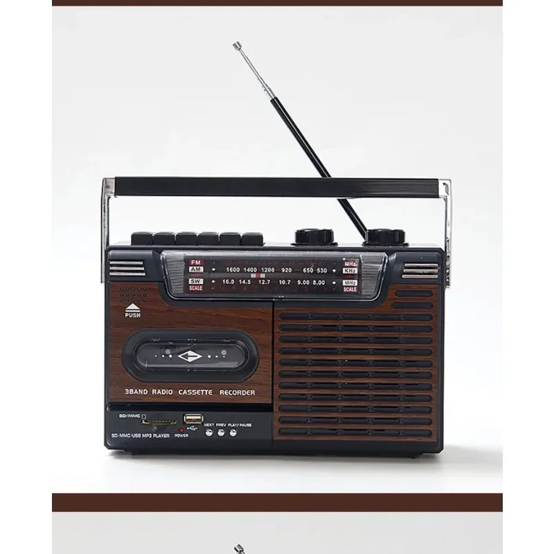 4-Band Tape Recorder Player USB SD Card Support Antique Style Vintage Audio Device with Digital PlaybackGoods in stock