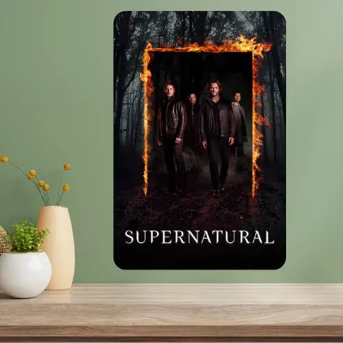 Affiche métallique de la série télévisée Supernatural