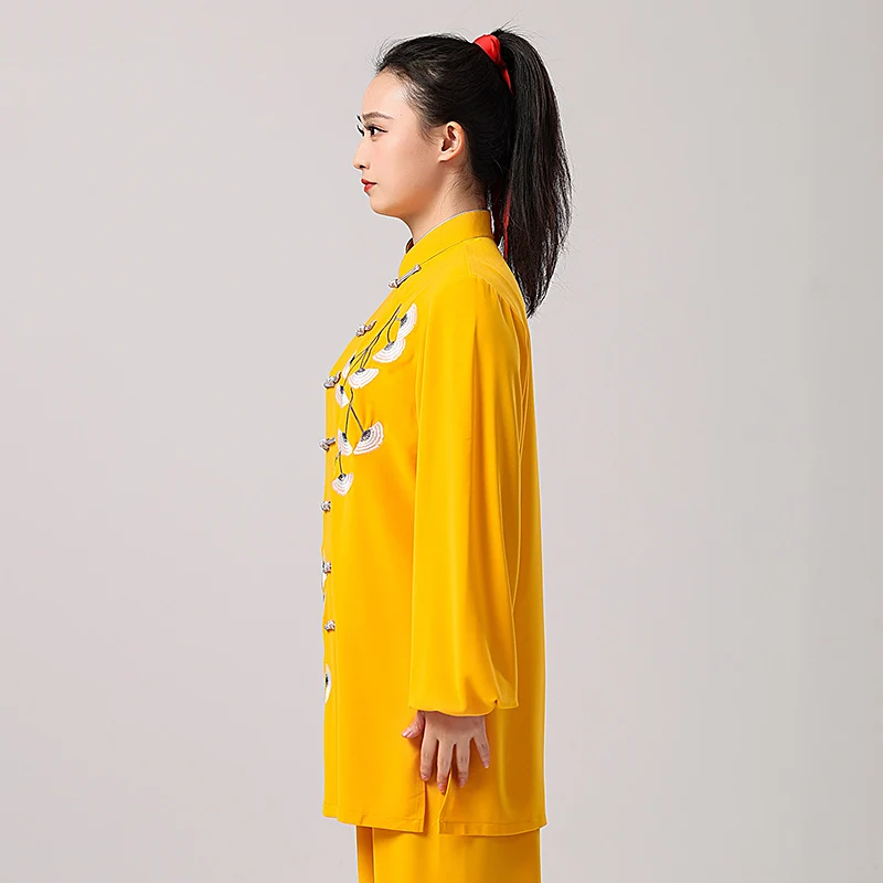 Women's Unisex Tai Chi Suit Premium Baduanjin Embroidery Performance & Training Wear Martial Arts Longline Design Neo-Chinese St
