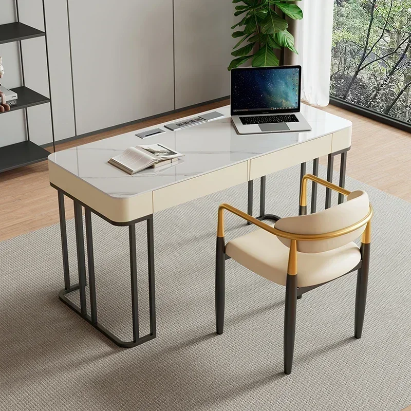 Office Computer Furniture Letter Steel Portable Desk Gaming Table Corner Workbench Drawers Executive Laptop Pour Ordinateur