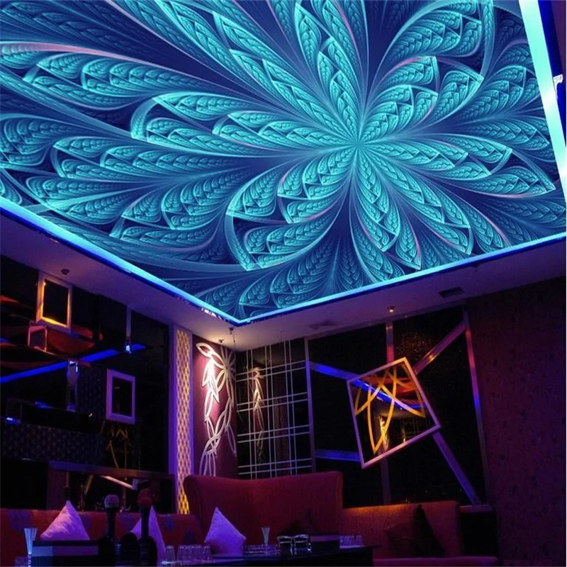 customize high quality 3D ceiling-wall-paper Pattern 3d photos ceiling murals kitchen wallpaper on the ceiling