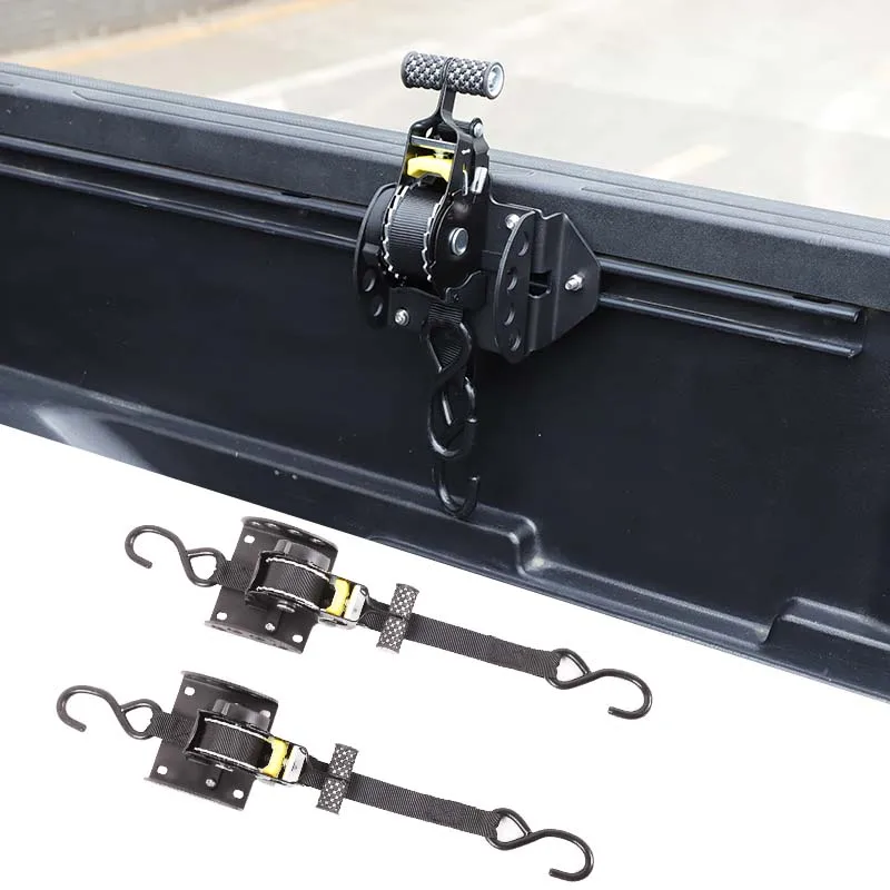 

Carbon steel black For Toyota Tundra 2022+ car cargo box fixing belt ratchet tightener car modification accessories