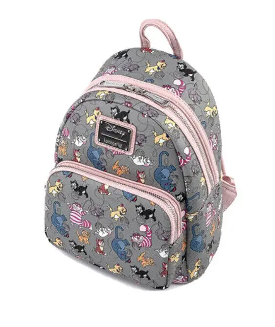 The Aristocats Marie Lady Floral Footsy Double Strap Shoulder Bag Mini Backpack Cute Backpack Bags for Women School Backpack