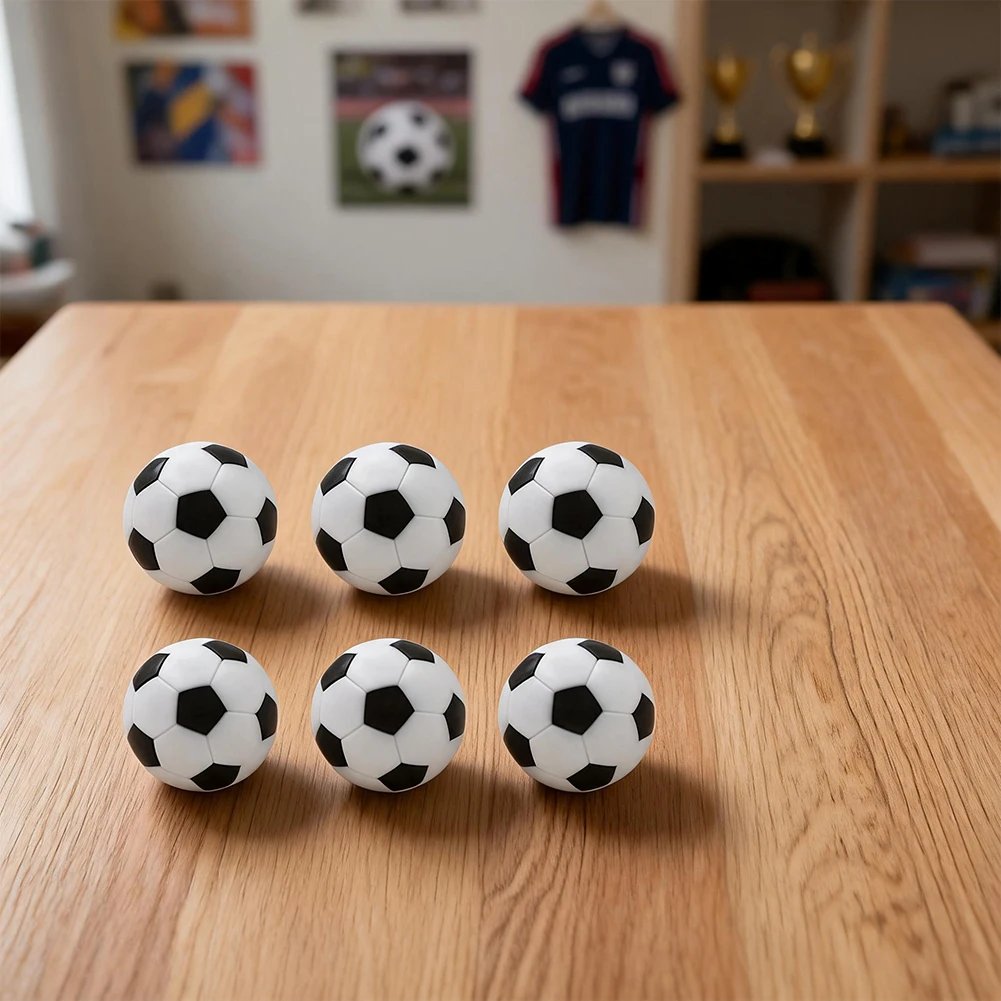 

For Family Game Night Tabletop Soccer Ball Tabletop Soccer Replacement Black And White Design Standard Foosball Size