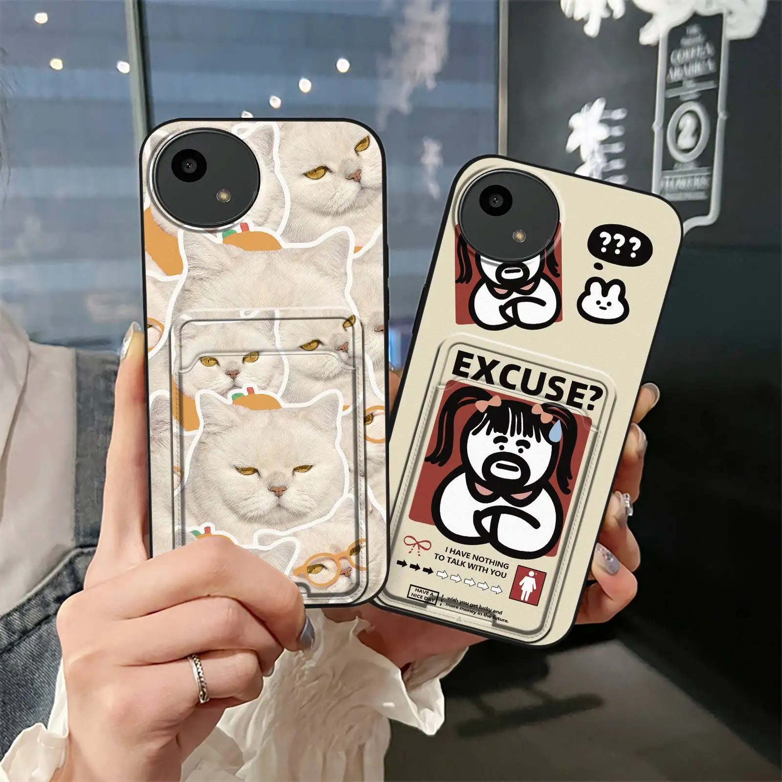 Funda trasera de silicona para teléfono Sharp Aquos wish4/SH-52E, funda suave duradera resistente a la suciedad con dibujos animados, envoltura completa Graffiti