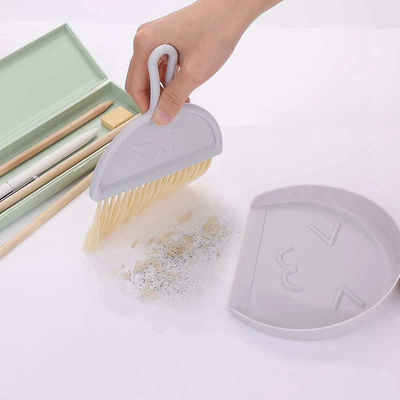 Mini Dustpan And Brush Set, Small Broom And Dustpan Cleaning Set Portable Table Top Brush Set Durable Easy To Use