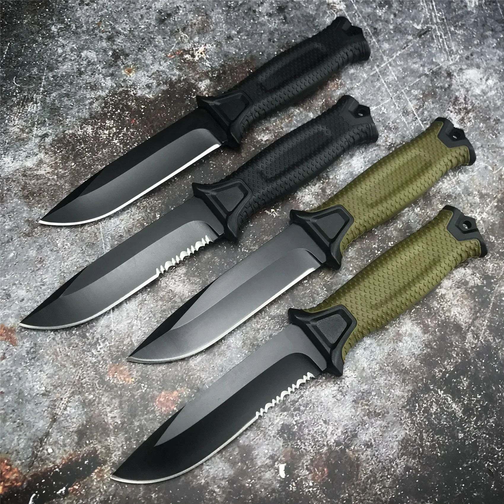 

Tactical G1500 Gear Strongarm Survival Fixed Blade Knife with Nylon Sheath, Self Defense Outdoor Hunting Military Knives for Men