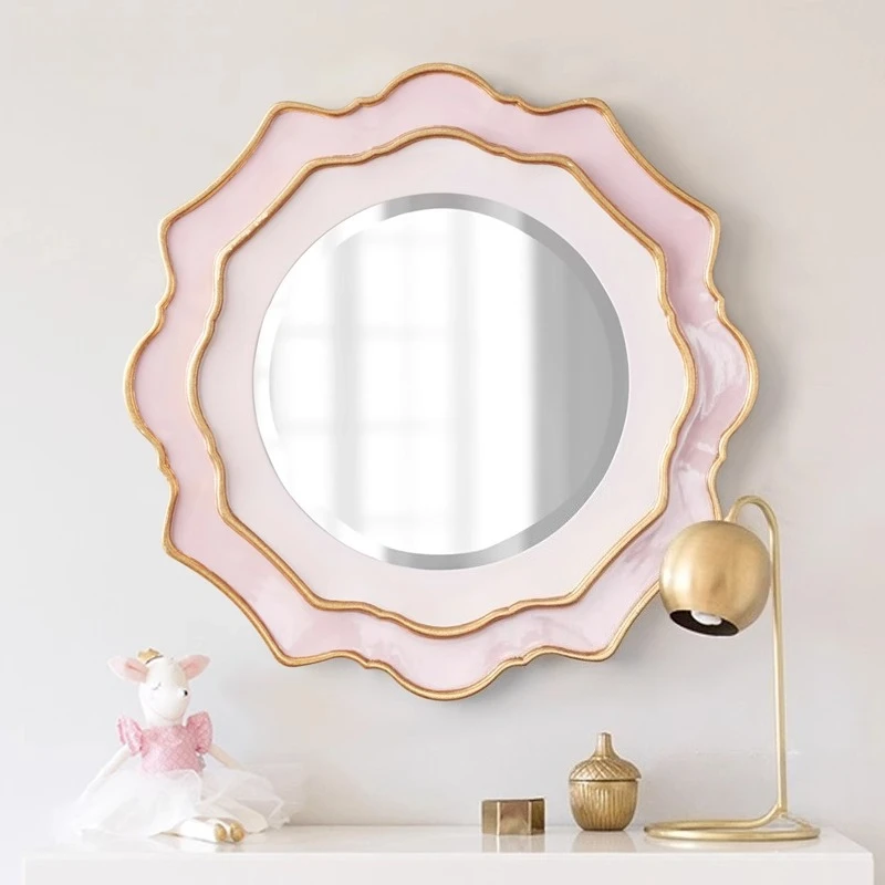 

French Creative Mirror Art Vintage Mirror Irregular Shaped Living Room Decoration Mirrors Dekoracyjne Lustra Room Decoration