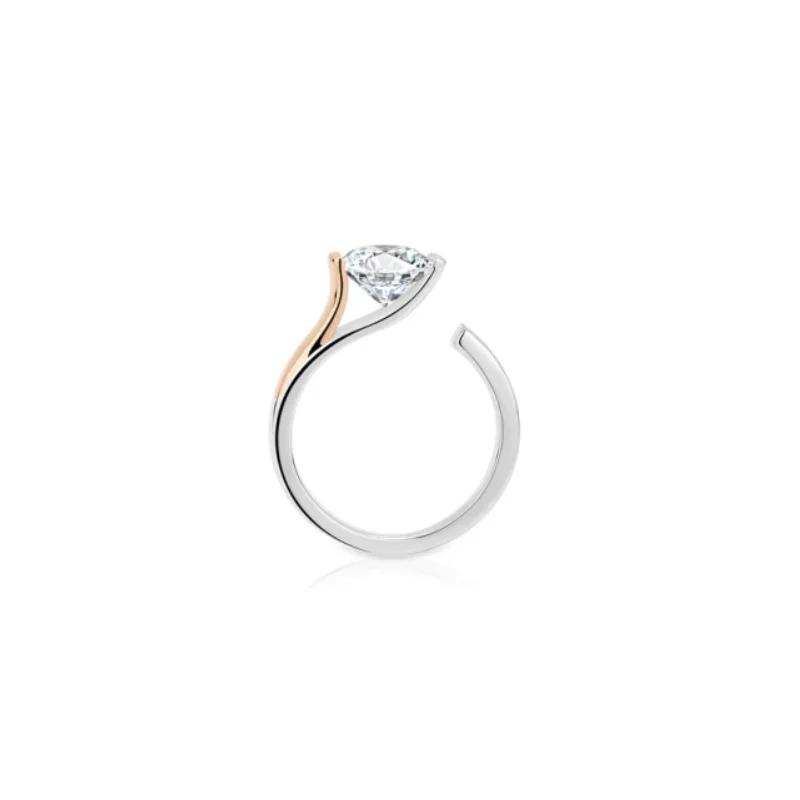 

CAMEO 925 Silver Synthetic Zircon Ring White Round Single Diamond Asteroid Versatile Fashion Design Open Ring