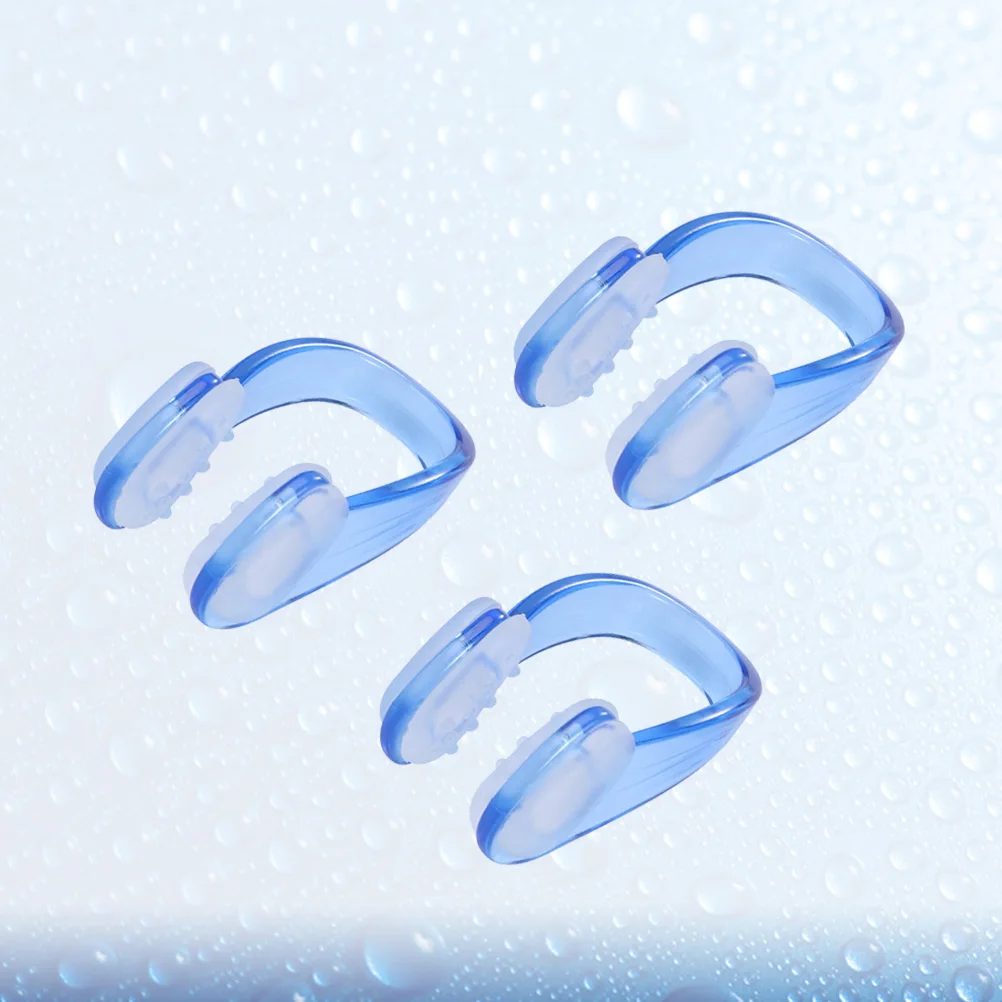 

3pcs Swimming Nose Clip Reusable Tpe Padded Water Resistant Sturdy Pool Accessories For Adult Diving Comfortable Bacteria