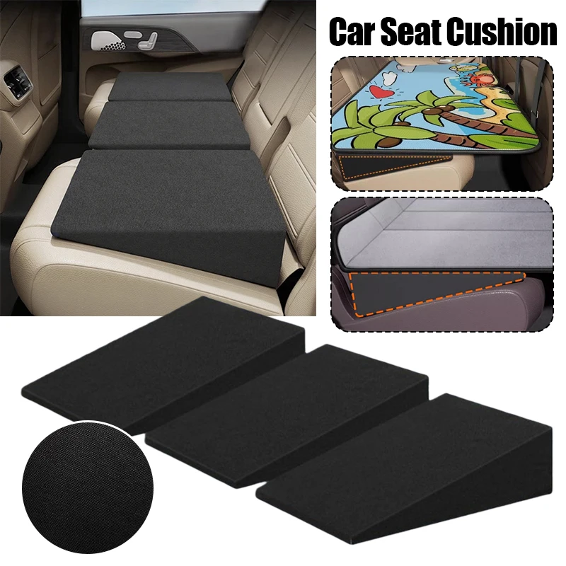 1pc Car Seat Leveling Pad Memory Foam Car Rear Seat Cushion Increase Height Relieve Fatigue Balance Sleeping Mat Car Accessories
