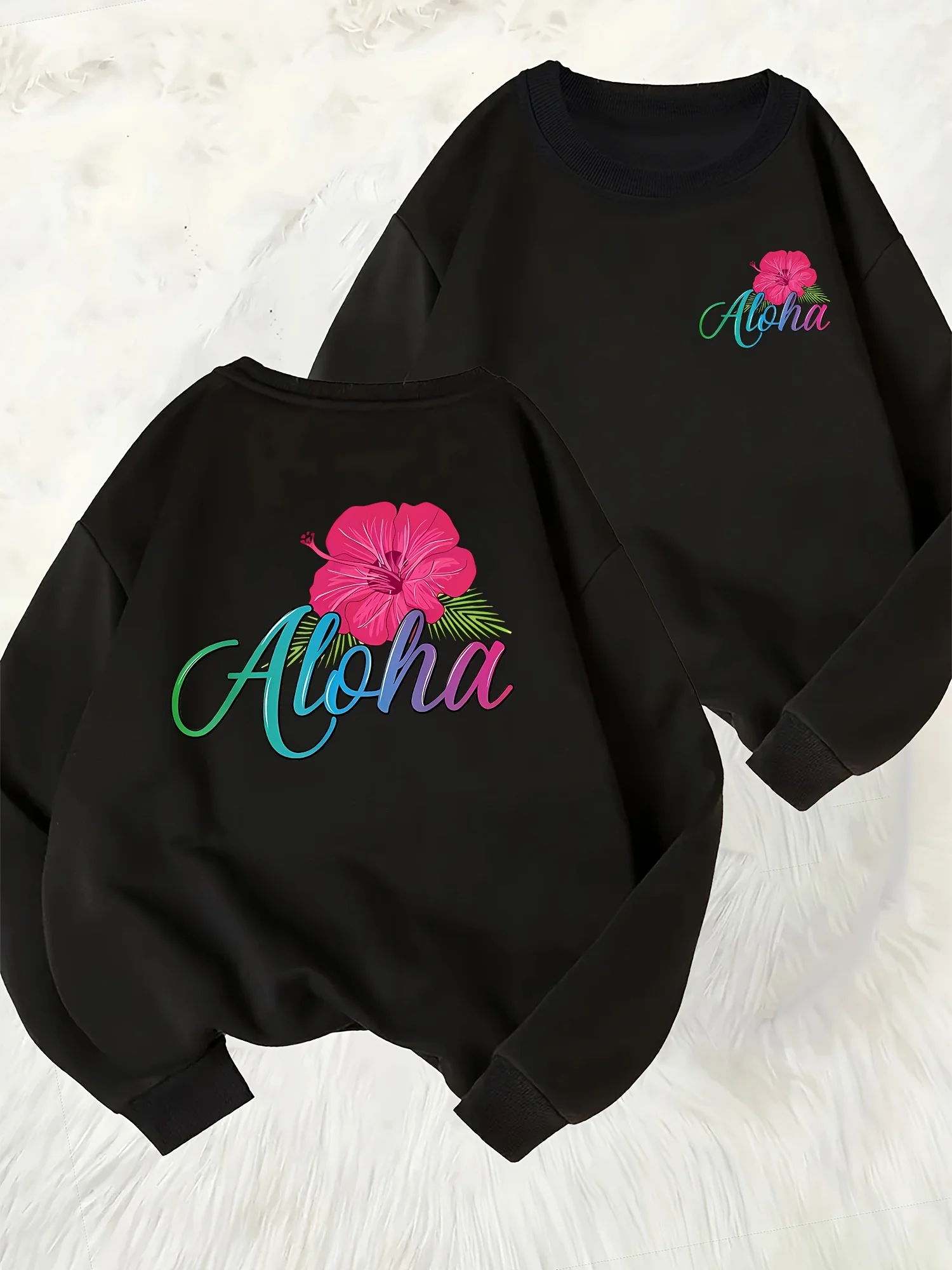 

Тропический Aloha с графическим принтом, осенние и зимние хлопковые мужские и женские толстовки для спорта на открытом воздухе, для отдыха, модные тенденции