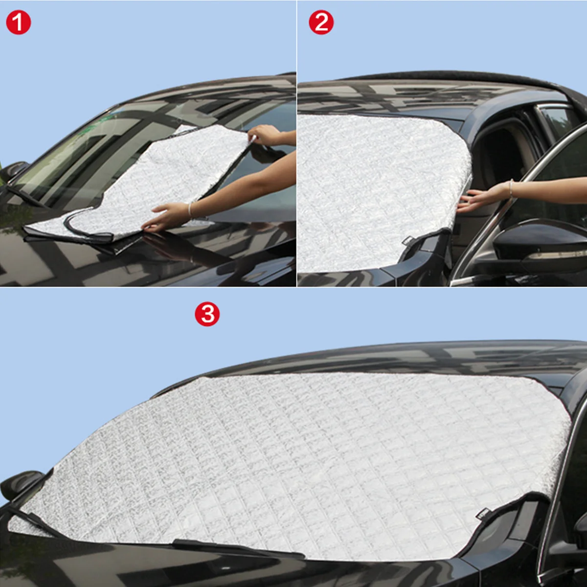 Car Snow Cover 4 Layers Protector Cars Waterproof Windshield Accessories Stripe Sun