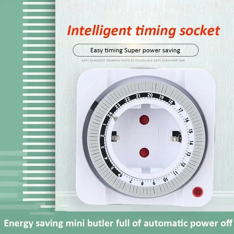 【CC】24 Hours Mechanical Timer Smart Countdown Auto Power-off Socket Timer EU Plug For Indoor Use