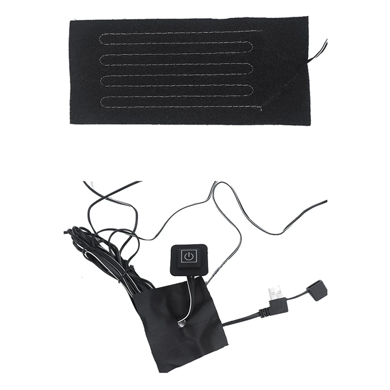 AS60-2X USB Clothes Heater Pad With 3 Gear Adjustable Temperature Electric Heating Sheet Warmer Pad For Vest Jacket 9 In 1