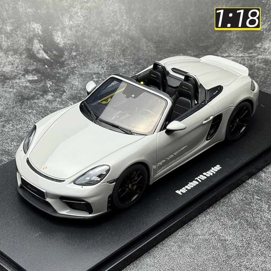 GT Spirit 1:18 PORSCHE 718 SPYDER PORSCHE Convertible resin car model Static decoration sports car Birthday gift collection