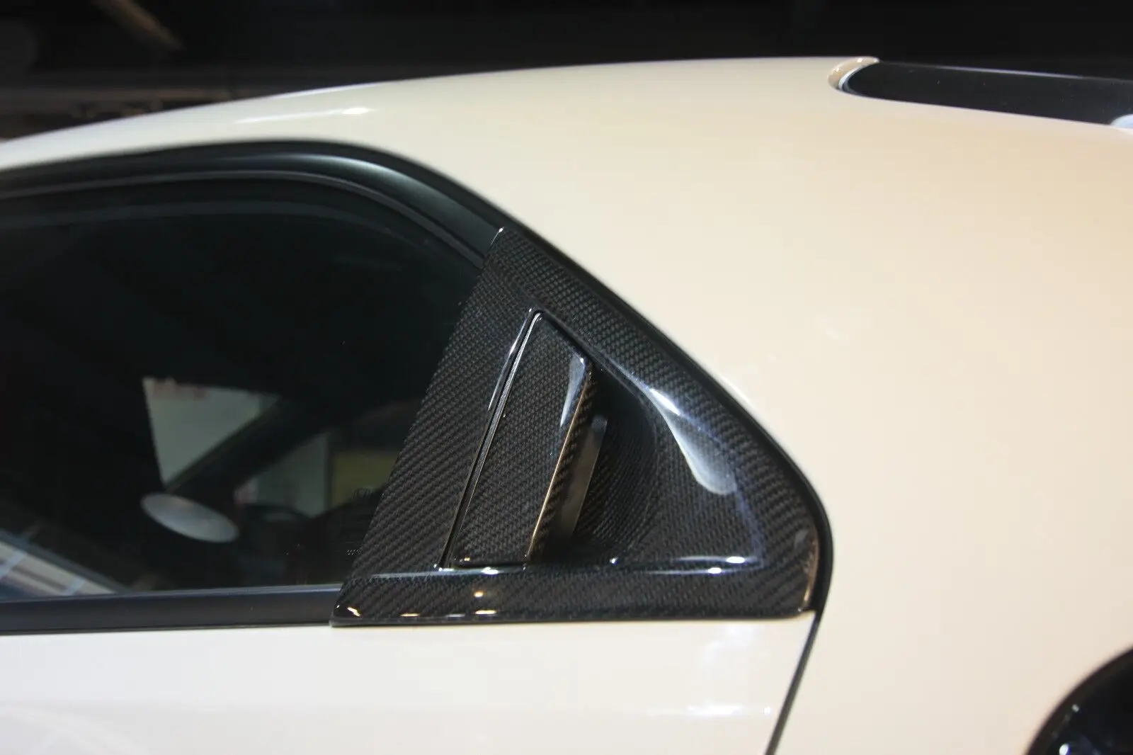 Real Carbon Fiber Behind Windows Overlay Cover fit for Honda 2015 Civic Type-R FK2