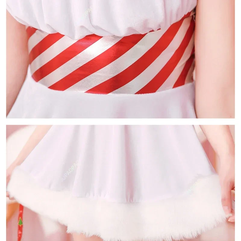 Christmas Halloween Women's Carnival Party Winter Snowman Elf Costume New Year Christmas White Christmas Role Playing Costume