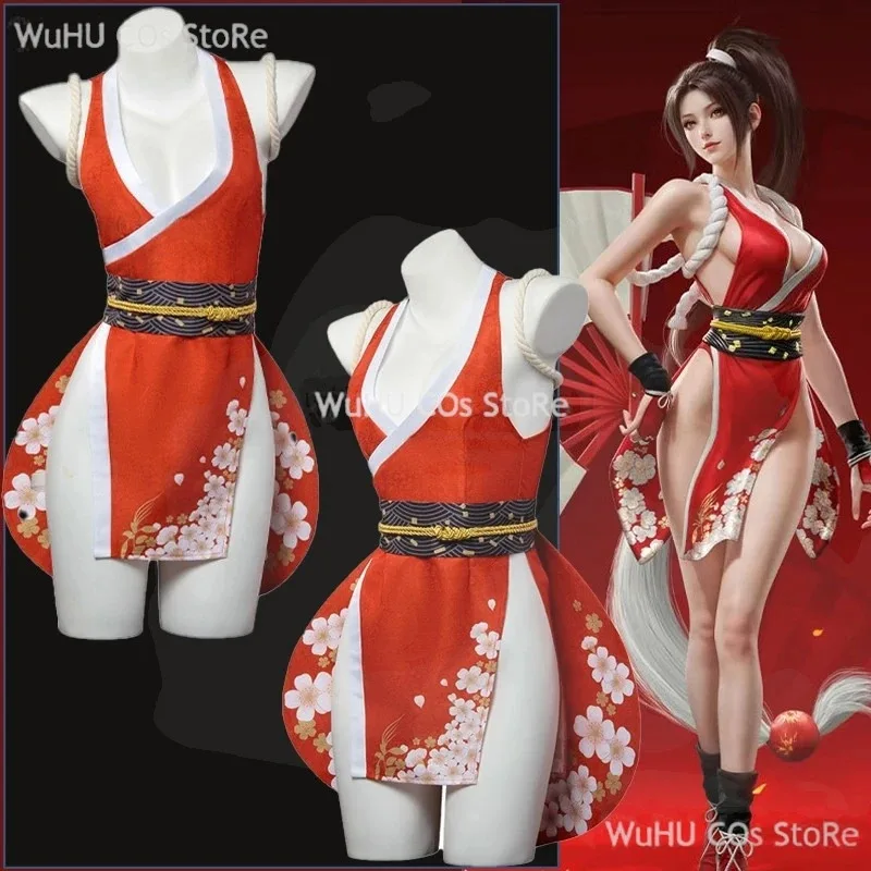 Mai Shiranui juego de fantasía fantasía Mortal Kombat Cosplay mujeres adultas disfraz de juego de rol de Halloween ropa; 3, k8't,