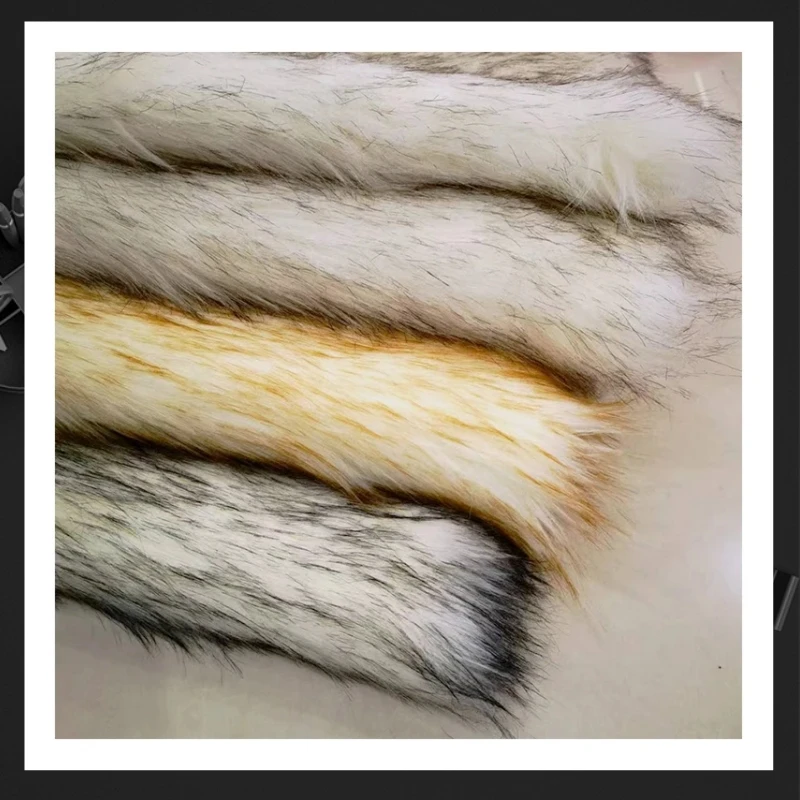 

5cm Dyed Pointed Imitation Fox Plush Fabric for Carpet Clothing Animal Fur Diy Sewing Fabrics Material Wholesale Cloth