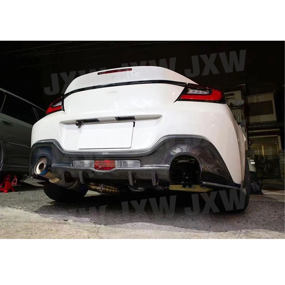 Carbon Fiber Rear Lip Diffuser With Canard for Toyota GR86 Subaru BRZ 2022 2023 FRP Rear Lip Spoiler Car Accessories Body Kits