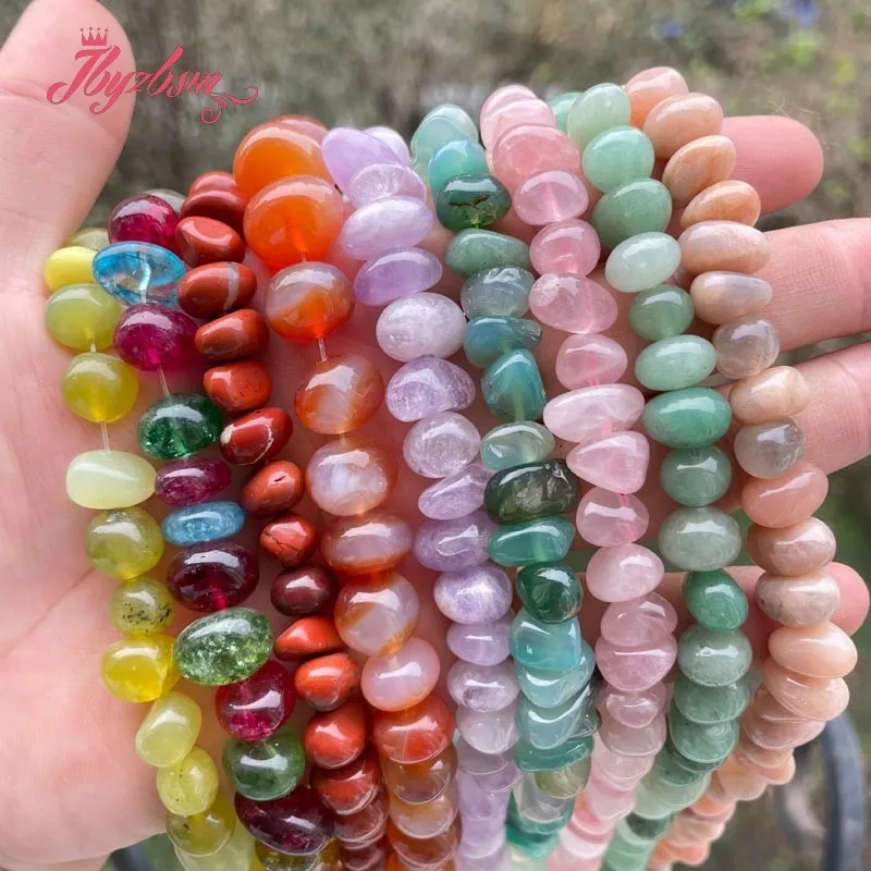 6-9x8-10mm Freeform Irregular Shape Loose Natural Stone Beads For DIY Necklace Bracelets Earring Jewlry Making 15\