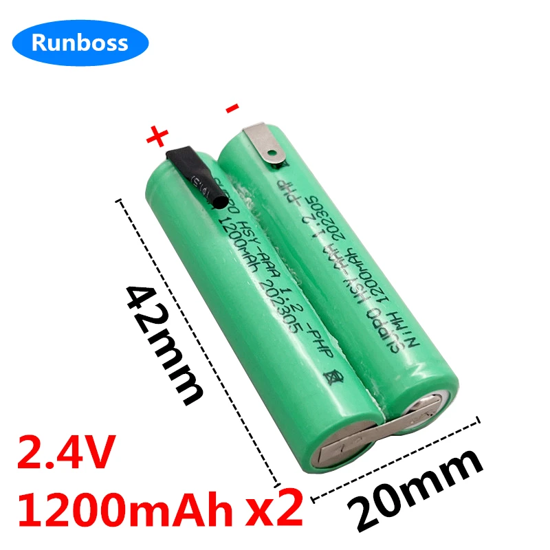 2400mAh HSY-AAA 2.4V Battery for Philips QC5570 HC5450 QC5120 QC6130 BG3015 HX3110 HX3120 HX3110 HX6210 HX6230 hair clipper