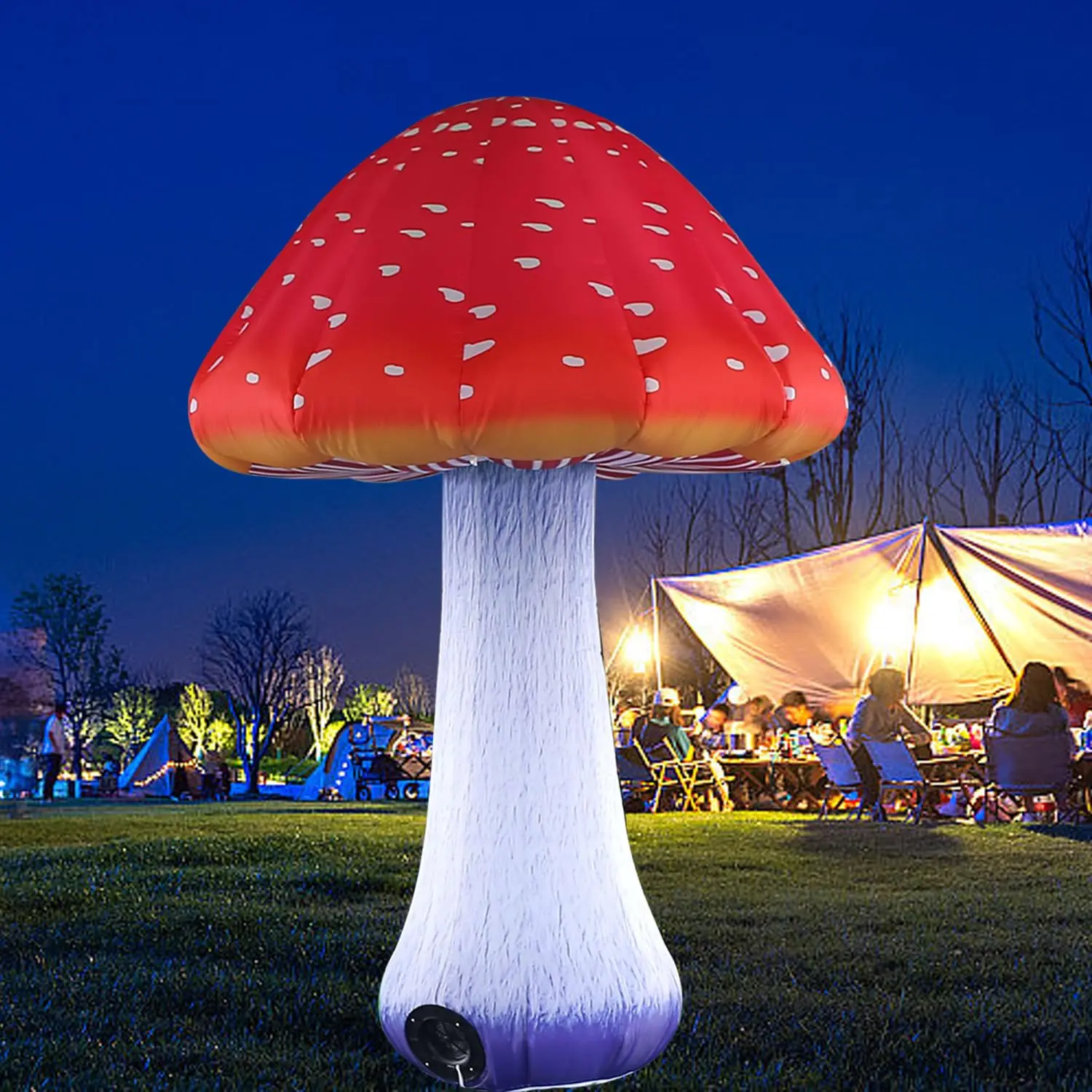 Giant Mushroom Inflatable Mushroom With Led Light And Blower for Outdoor Yard, Garden, Theme Park, Event, Party, Decoration