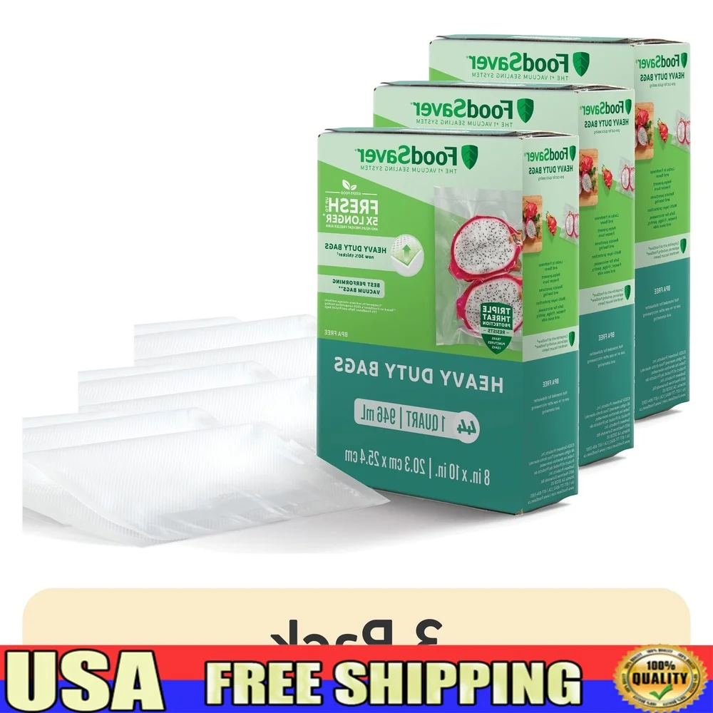 

Heavy Duty Vacuum Seal Bags 1 Quart 44 Count Thicker Food Storage Bags Triple Protection Against Leaks Punctures Tears Freezer
