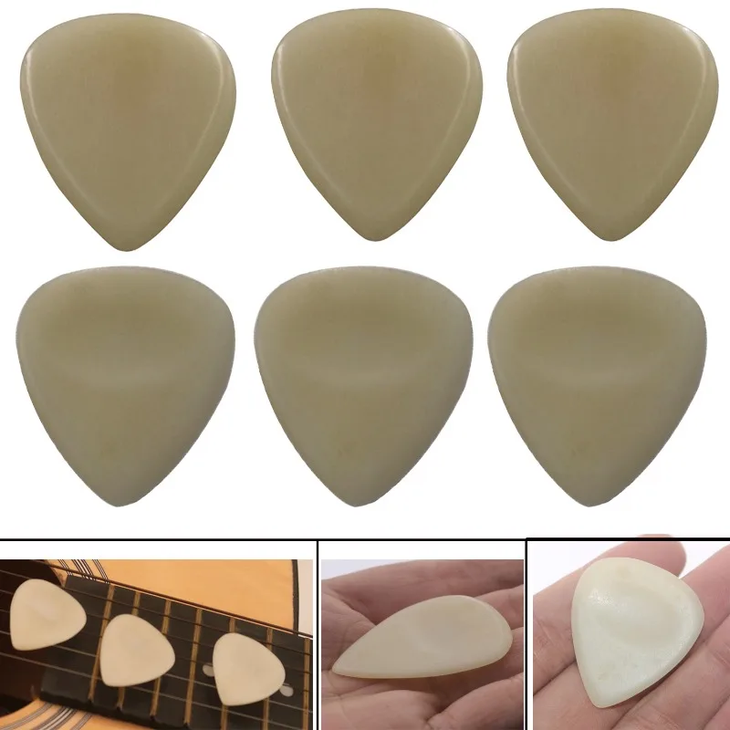 

Natural GuitarPicks Ukulele Picks Electric GuitarPicks Ox Bone Finger Picks Guitar Plectrums for Guitar Bass Ukulele